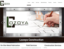 Tablet Screenshot of lozoyaconstruction.com